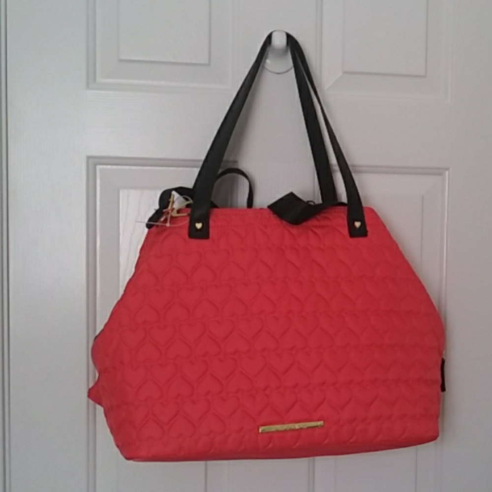 Betsey Johnson Large 3 Compartment Tote - Picture 4 of 7